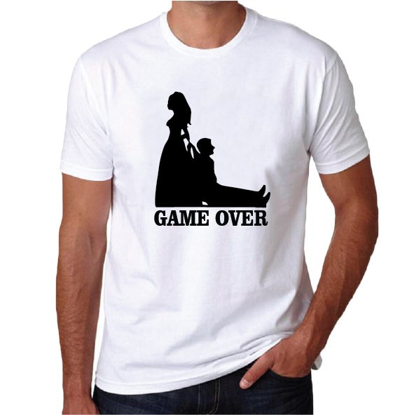 Game Over Men T-shirt Groom Gift