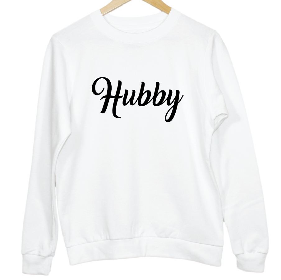 Hubby Graphic Crew Neck Sweatshirt