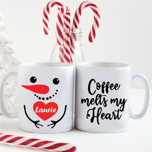 Personalised Coffee Melts My Heart Mug