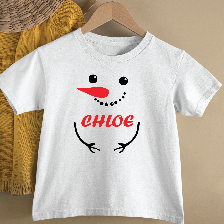 Personalised Snowman Siblings T-shirts