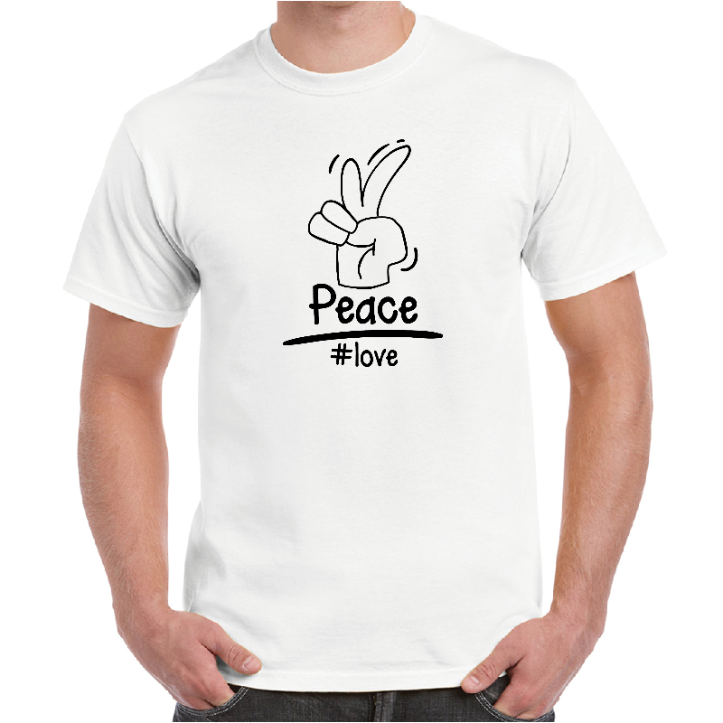 Peace Love Hand Symbol Men's T-shirt