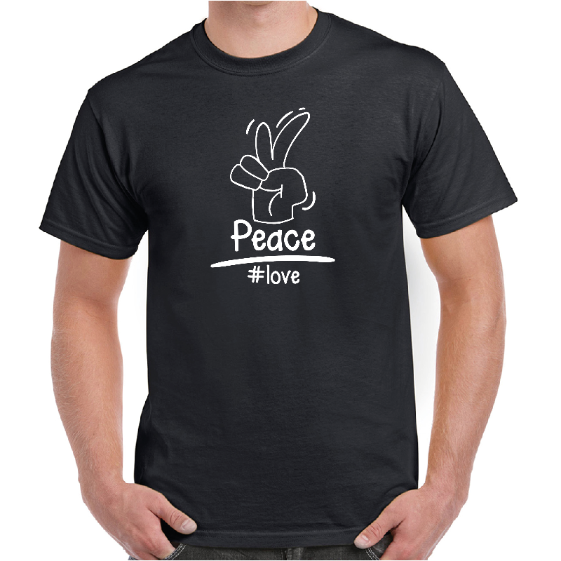 Peace Love Hand Symbol Men's T-shirt
