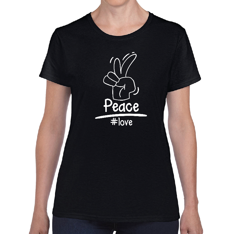 Peace Love Hand Symbol Women's T-shirt