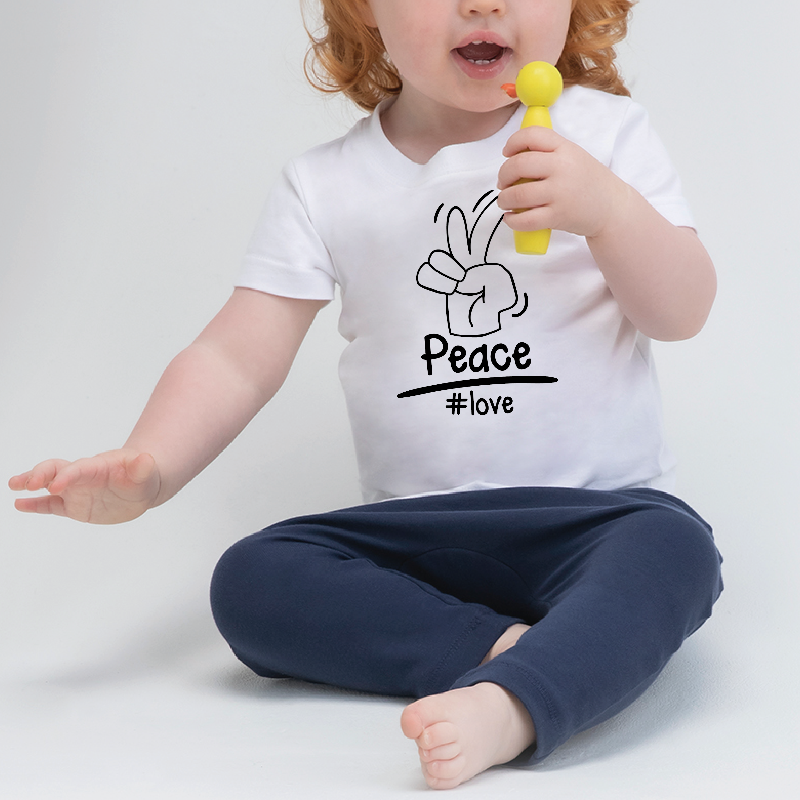 Peace Love Hand Symbol Kid's T-shirt