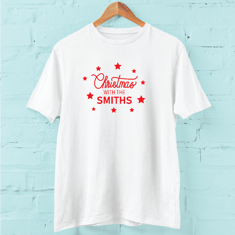 Personalised Christmas With Matching Family Tops