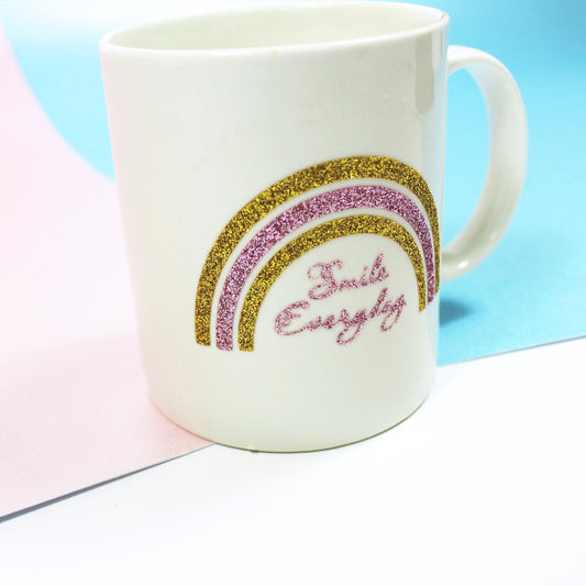 Smile Every Day Rainbow Ceramic Mug