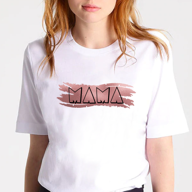 Mama Rose Gold Brush Stroke Graphic T-shirt