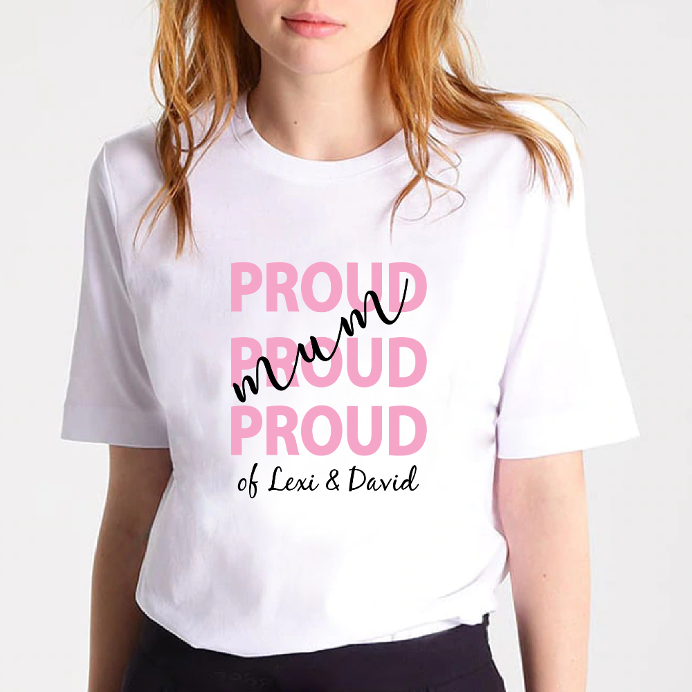 Personalised proud mum shirt