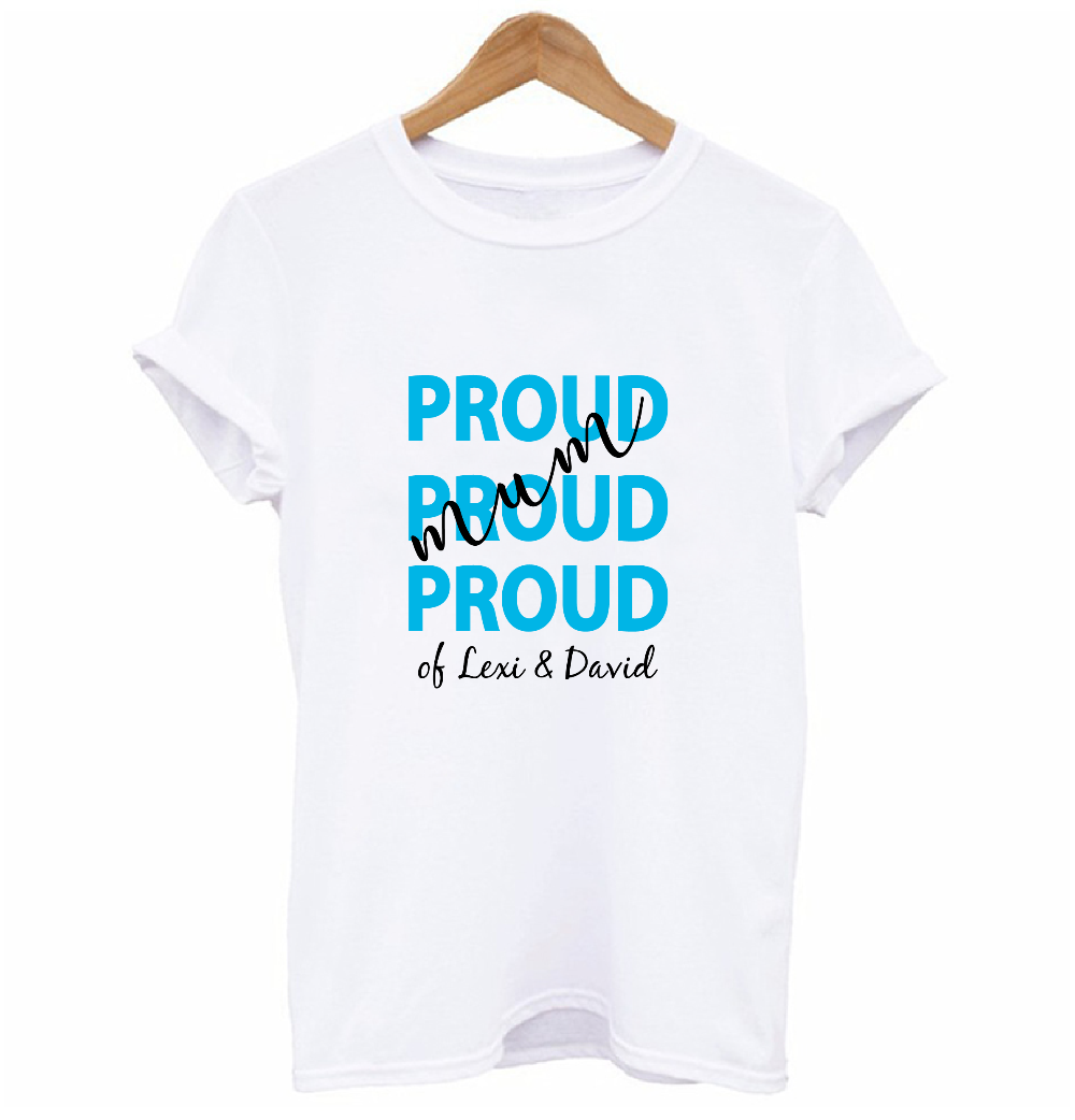 Personalised Proud Mum T-shirt