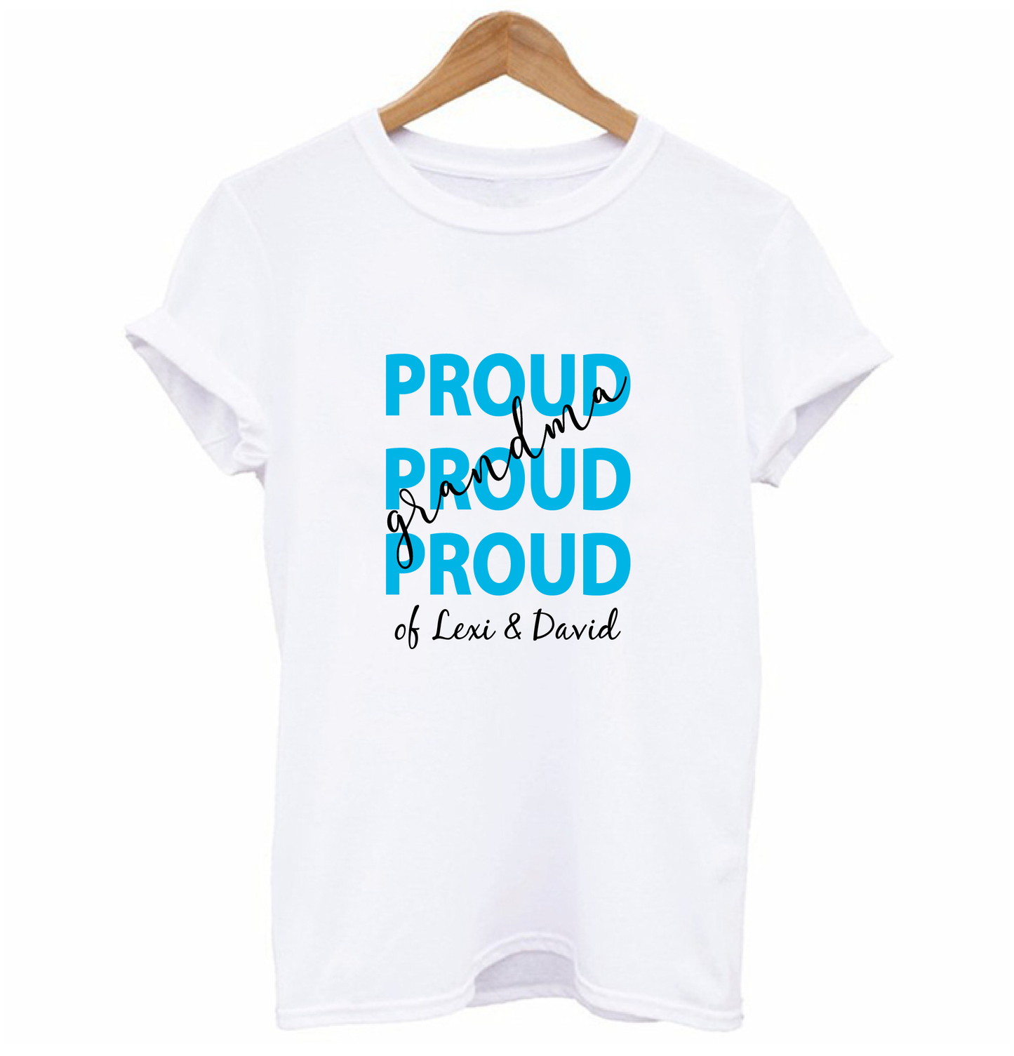 Personalised Proud Grandma T-shirt