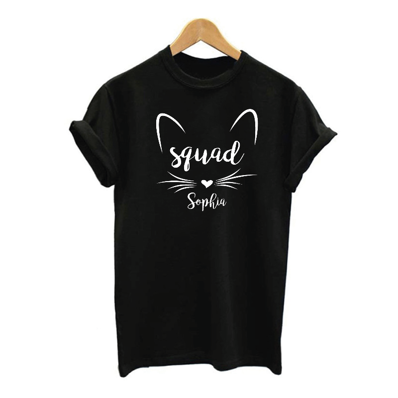 Personalised Bride and Squad Cat Design T-shirts