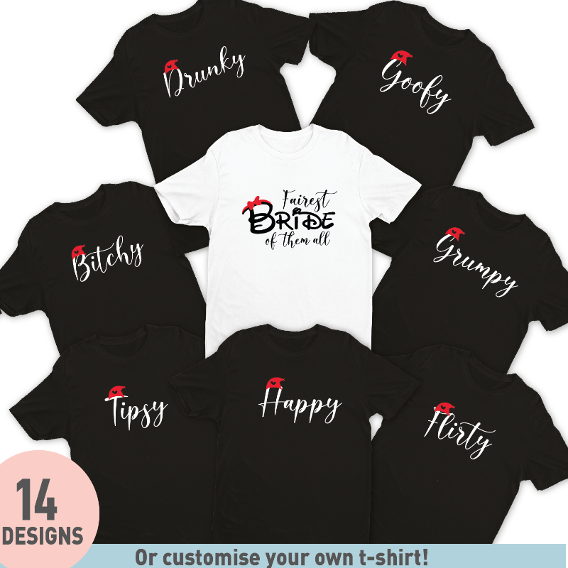 Fairest Bride Of Them All and Her Squad T-shirts